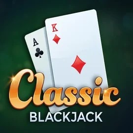 Classic Blackjack online game logo by Red Tiger Gaming on astromania.pt